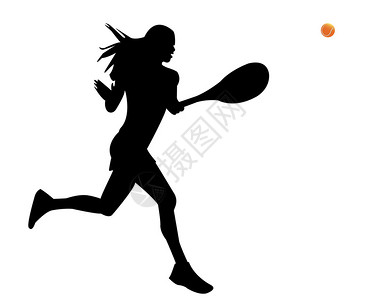 一个女人是网球手球图片