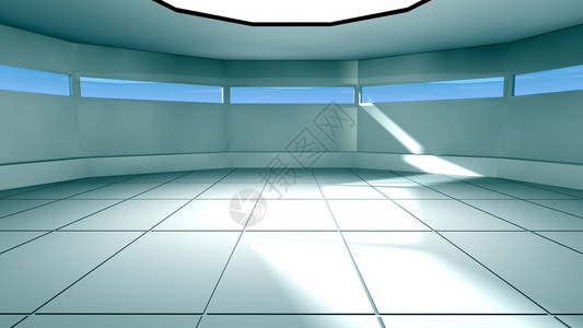 未来派室内建筑背景图片