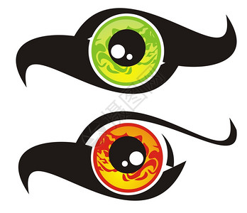 大鹰眼绿色和红色选项可以用作标志或图片