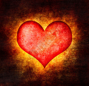 Grunge红色心脏背图片