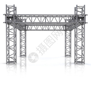 简单的铁新建筑物建筑框架图插背景图片