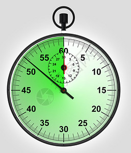 时间尺度配有时间储备插图的绿色插画