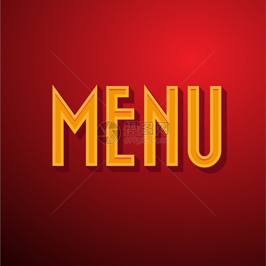 餐厅菜单卡设计模板图片