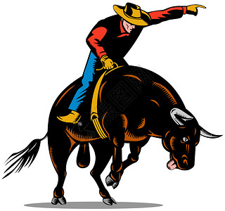德约科维奇在孤立的白色背景上骑着斗牛的仔说明他骑插画