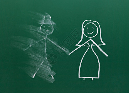 婚姻夫妇在粉笔板离婚时提取粉笔板的离婚图片