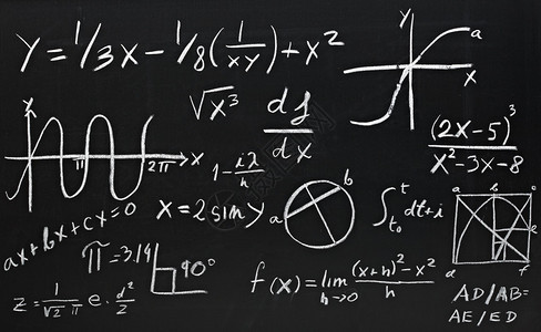 黑板的数学公式图片