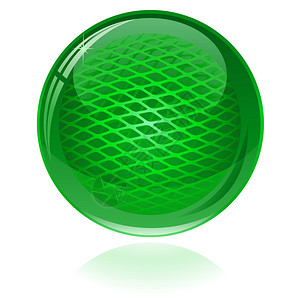 绿色光滑的抽象球体仅使背景图片