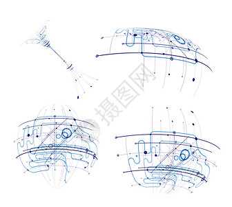 电路矢量抽象集图片