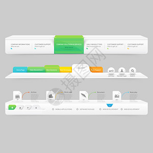 商业网站模板Infographic设计菜单图片