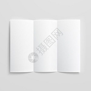 关于灰色背景软阴影和亮点的空白三页纸小册子高清图片