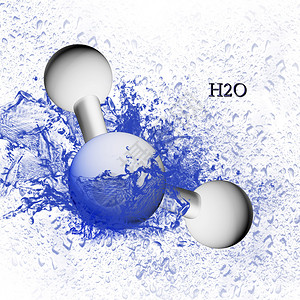 水的配方分子插图图片
