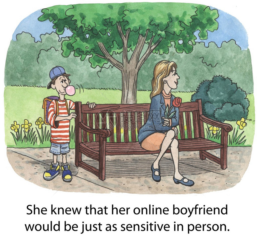 她知道她的线上男友本人也会同样敏感图片