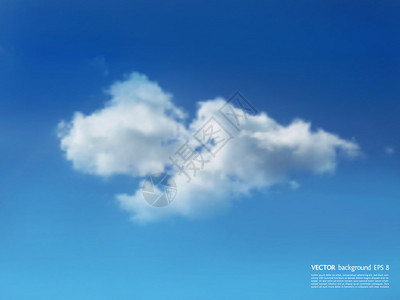 蓝天与云的矢量背景背景图片