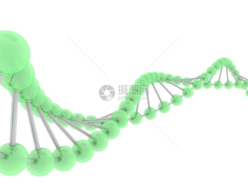 绿色DNA分子光面图片