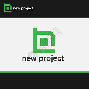 新的Projetc矢量标志使用的字体背景图片