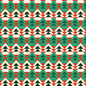 抽象的圣诞树图案矢量图图片
