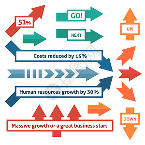 带有图例的平面箭头写一个标题和箭头方向将成为重音用于说明业背景图片