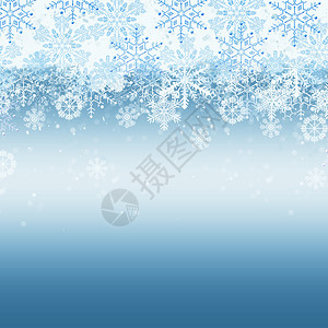 雪花蓝色抽象背景图片