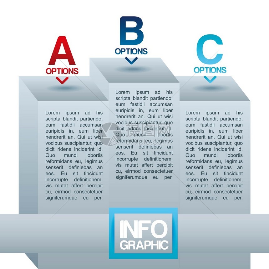 用于白色背景矢量插图的Infograp图片