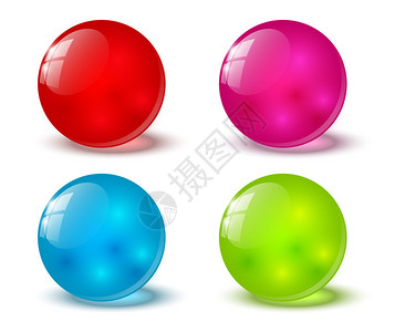 彩色光泽球组图片