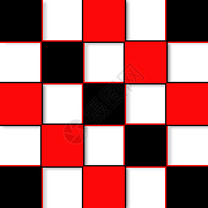 红色和黑色三维影响方形背图片