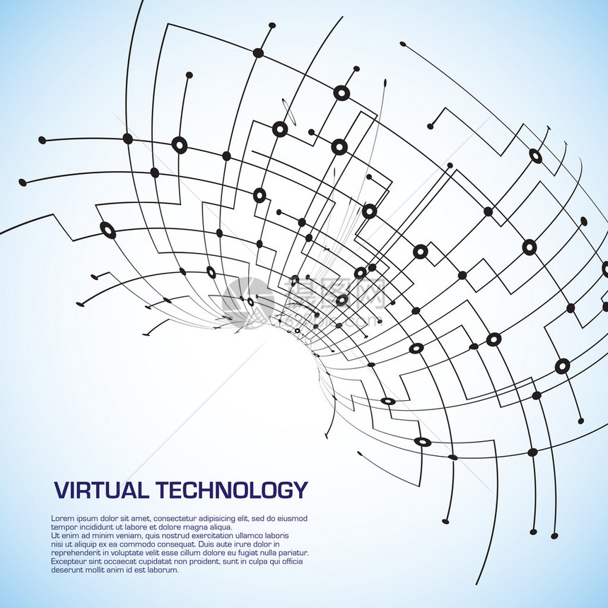 用于您商业信息空间的虚拟技术天体图片
