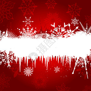 雪花和冰锥的圣诞节图片