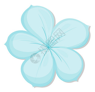 白色背景上的五瓣花的插图图片