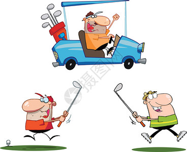 库洛牌Golfers快乐高尔弗牌卡插画