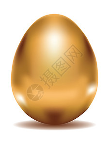 闪亮的金蛋插图是用渐变网格制作的图片