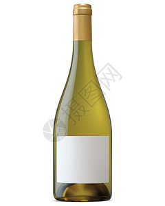 勃艮第酒瓶与孤立的空白标签矢量插图背景图片