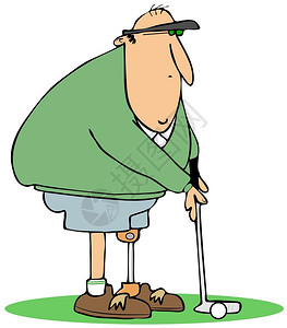 这个插图描绘了高尔夫球手图片