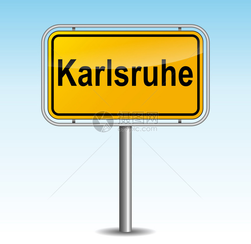 天空背景上Karlsruhe路图片