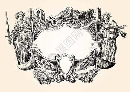 维多利亚时代的纹章框架图片