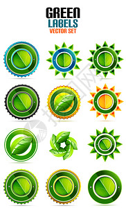 绿色叶标签生态图片