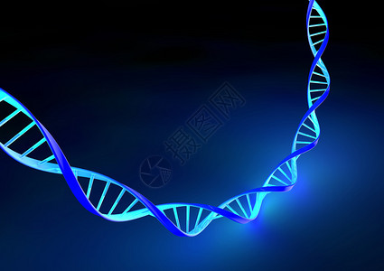 搁浅的蓝色DNA分子图片