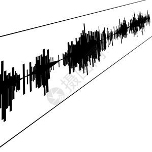 白纸背景的黑地震图背景图片