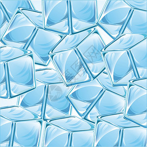 蓝色背景下的冰设计矢量图图片