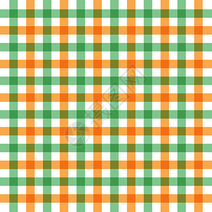 绿色和橙色桌布背景的矢量插图图片