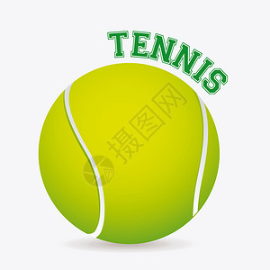 白色背景下的网球设计矢量图图片