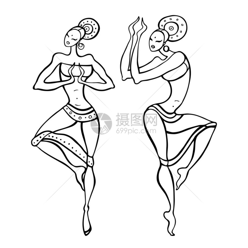 美丽的亚洲舞者民族舞蹈图片