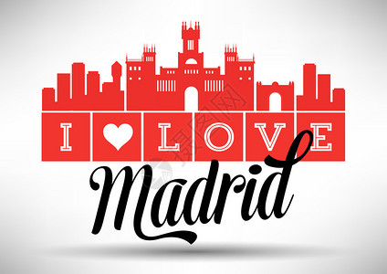 马德里城市版式设计图片