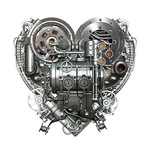 一个技术机械的心图片