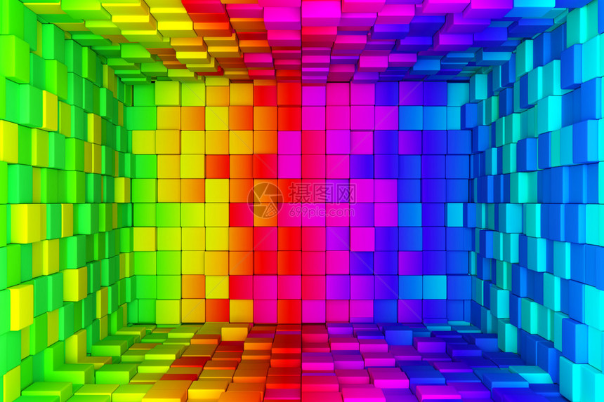 彩色盒彩虹图片