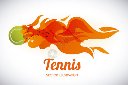 网球背景矢量图上的网球设计图片