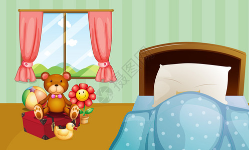 儿童玩具卧室插图有玩具图片