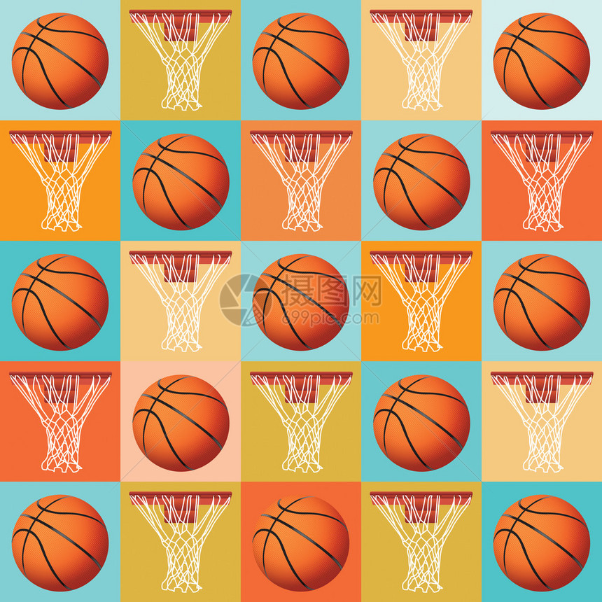 篮球模式背景图片