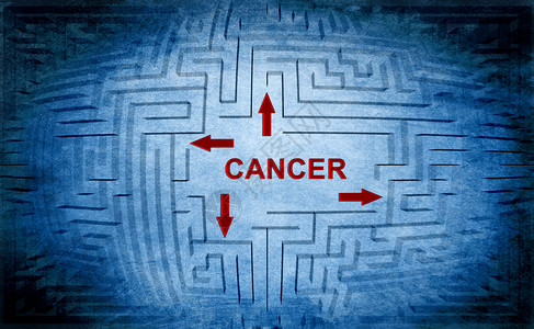 癌变癌症迷宫概念插画