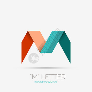 M字母图标公司标志背景图片