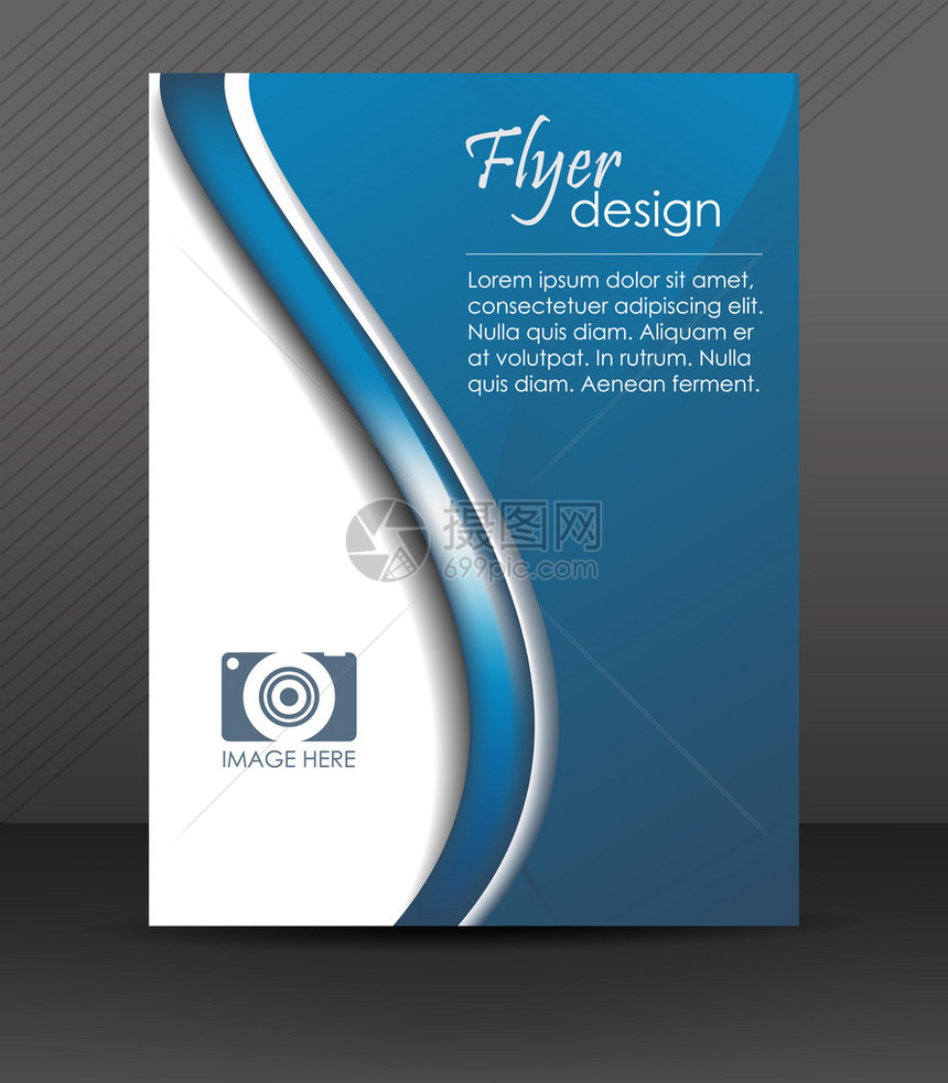 商业传单模板或企业横幅小册子封面设计可用于打印出版或工作演示设计与您图片